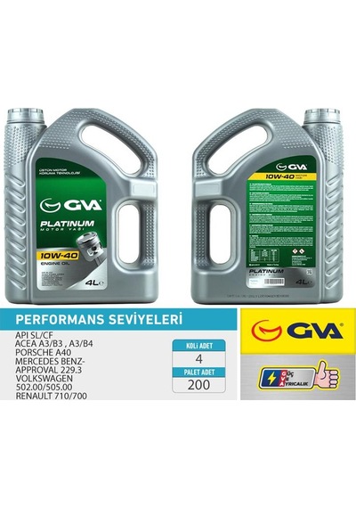 Motor Yağı 10w40 4 Lt Platınum Yarı Sentetik Apı Sl/cf 4 Adet 10w40-po1114961-510000013