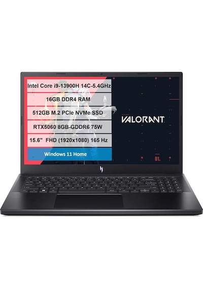 Acer ANV15-52-91EQ NH.QZAEY.004 i9-13900H 16 GB 512 GB SSD 8 GB RTX5060 15.6" W11H Dizüstü Bilgisayar