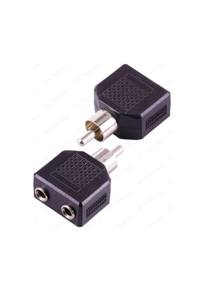 RCA Erkek to 2x3.5mm Mono Çevirici Adaptör