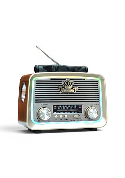 Rt-301m Nostalji Güneş Panelli Mini Radyo,fenerli Ledli Mini Bluetooth Radyo