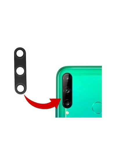 Huawei P40 Lite E Uyumlu Kamera Camı Kamera Lensiı Sade + Tamir Seti B700 Yapıştırıcı