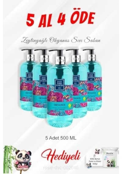 Zeytinyağlı Okyanus Sıvı Sabun 500 Ml 5 Al 4 Öde Ve Rosie Pamuk
