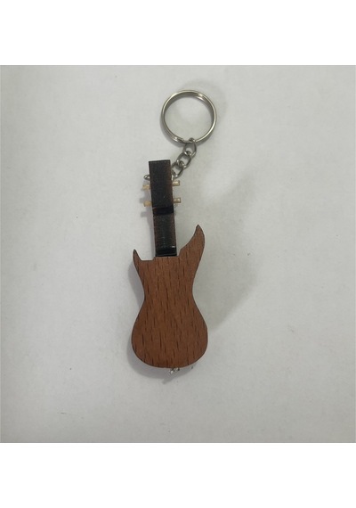 Basgitar Ahşap El Yapımı Minyatür Anahtarlık Müzik Aleti Araba Süsü