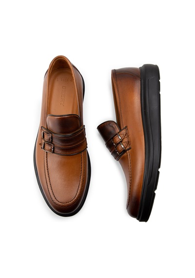 Deery Hakiki Deri Taba Rengi Comfort Erkek Loafer - 01925mtbap01 Taba