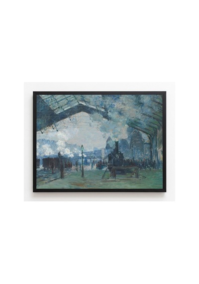 Monet Normandiya Treninin Gelişi, Saint-lazare Garı Çerçevesiz Poster 30x42 Cm A3 Tablo Empresyonist