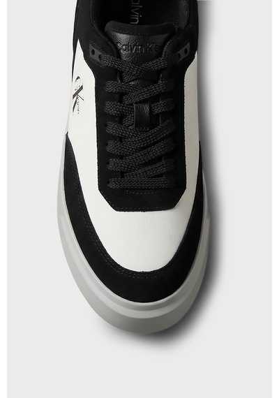 Calvin Klein Logolu Sneaker Ayakkabı Hm0hm0244906x Erkek Ayakkabı Hm0hm02449 06x Siyah-beyaz-gri