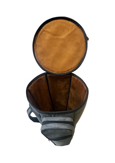 Darbuka Kılıfı Gri Keten Soft Case Profesyonel Kalın Çanta