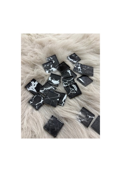 Sanatsal Kristal Mozaik Ks-47 23x23mm Siyah Gümüş Art 250gr