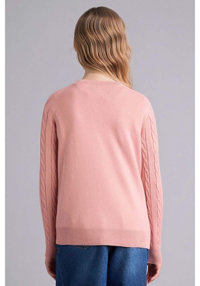 Defacto Bisiklet Yaka Hırka Kız Çocuk G6979a826sppn86 Pembe-pn86