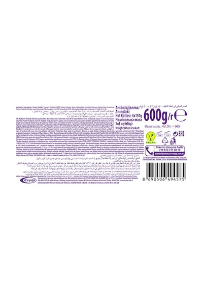 Duru Natural Olive Duş Sabunu Zeytinyağı Özlü 4 x 150 G