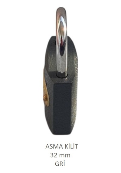 Adilon Asma Kilit, 32 Mm Gri
