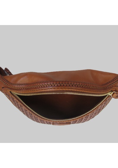 Gön Handmade Deri Bel / Omuz Çantası Toga Taba