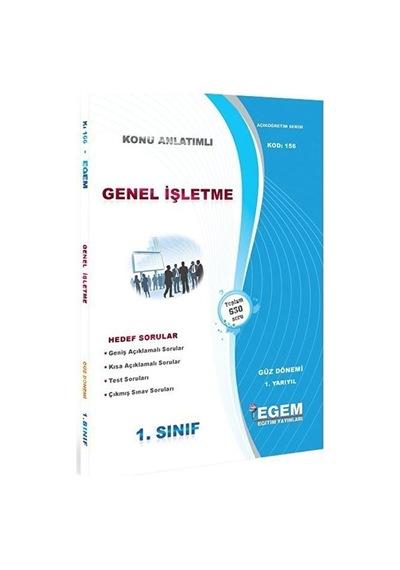 Aöf 1. Sınıf Genel İşletme Güz Dönemi 1. Yarıyıl Konu Anlatımlı Soru Bankası