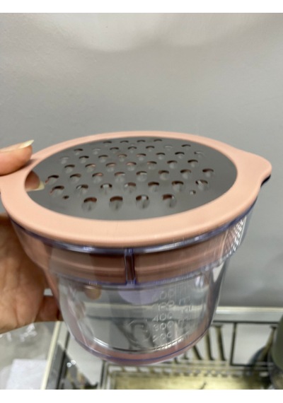 Sıkacak Ve Rende Seti - Çok Amaçlı Rende Ölçüm Kabı Narenciye Limon Sıkacağı Pembe Pudra