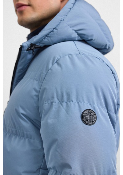 Back And Bond Mavi Relaxed Fit Puffer Ceket Çok Renkli