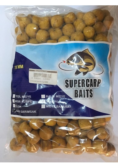Supercarp Baits 18mm Boili 1kg Sarı Sarımsak
