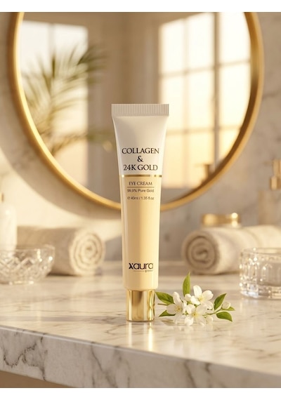 X-aura Beauty 24k Gold & Collagen Göz Çevresi Kremi %99.9 Saf Altın Etkili 40 Ml