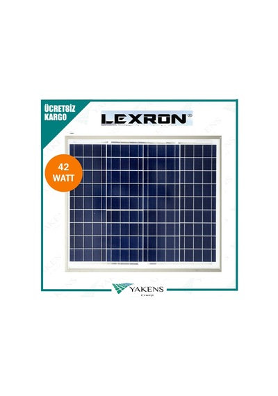 Lexron 42 Watt 12V Polikristal Güneş Paneli Lexron