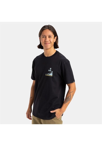 Quiksilver Eqyzt08057-kvj0 Palm Lines Ss Erkek Spor Tişört Siyah