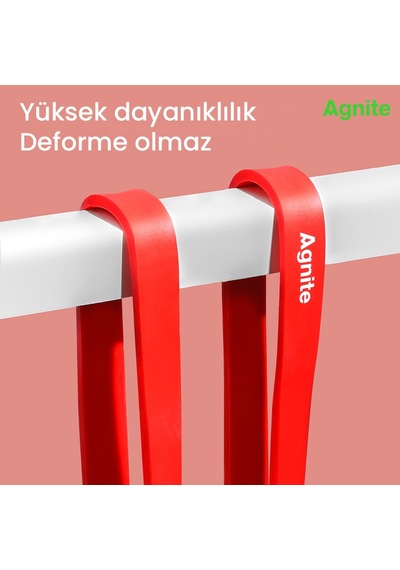 Agnıte Silikon Direnç Bandı 2080x4.5x6.4mm Pilates Fitness Pembe