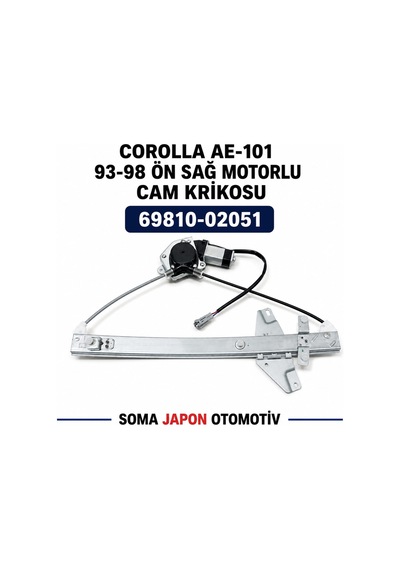 Corolla Ae-101 93-98 Ön Sağ Motorlu Cam Krikosu 69810 02051