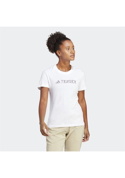 Adidas Terrex Classic Logo Tee W Hz1391 Kadın Tişört Beyaz