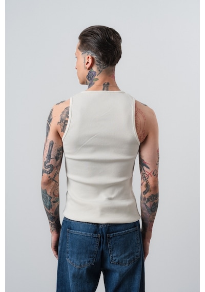 Respire Erkek Tank Top Atlet Ekru