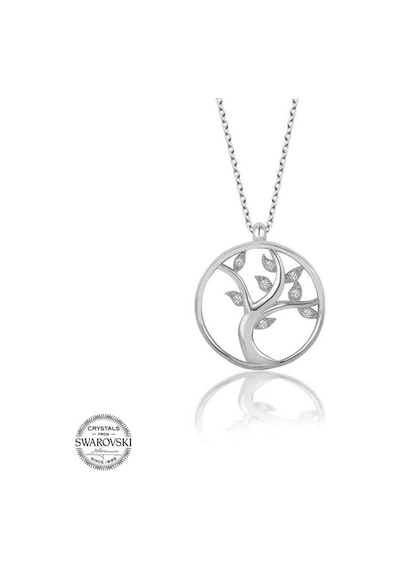 Swarovski Taşlı Gümüş Hayat Ağacı Kadın Kolye (521116996)