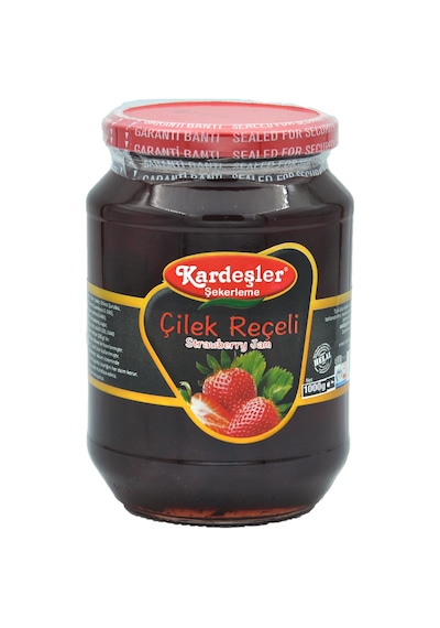 Kardeşler Şekerleme Çilek Reçeli Cam Kavanoz 1 KG