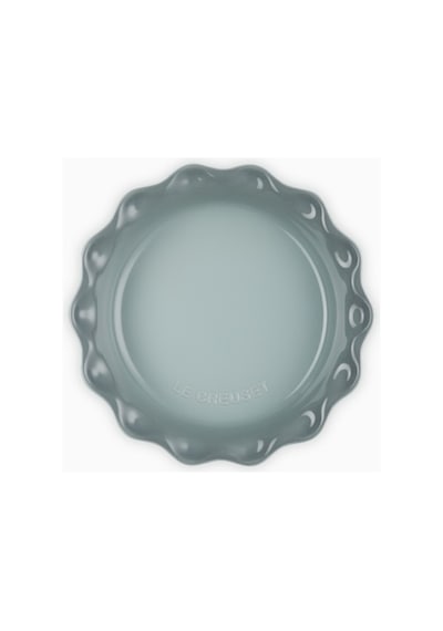 Le Creuset Seramik Dalgalı Kenar Lüks Tart Kalıbı Fırın Tepsisi Açık Yeşil 23 Cm