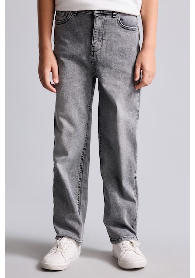 Defacto Erkek Çocuk Loose Fit Yıkama Efektli Düz Paça Jean Pantolon H2152a826aunm55 Gri-nm55