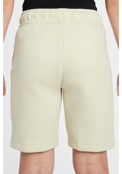 Nike Sportswear Tech Fleece Unisex Kid's Short Çocuk Fermuar Cepli Şort Krem