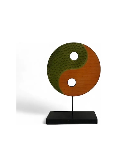Ying Yang Yeşil Turuncu Ev Dekoru Küçük
