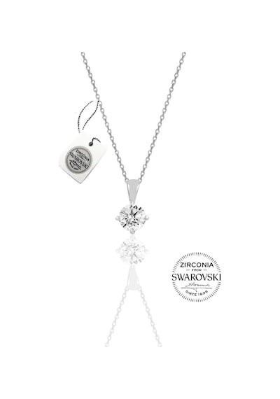 Gümüş Swarovski Tek Taş Kolye (536541428)