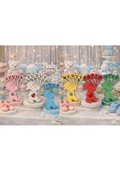Balon Temalı Magnet Kişiye Özel 25 Adettir No 100