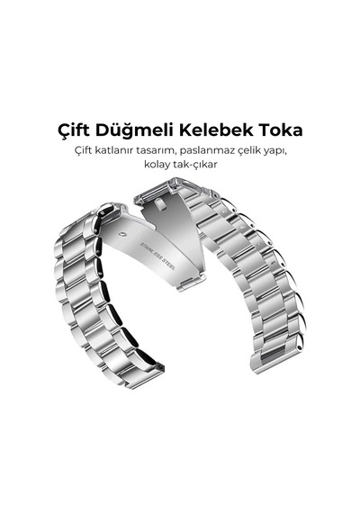 22mm Huawei Uyumlu Premium Üç Bakla Paslanmaz Çelik Kordon - Huawei Watch Gt6/gt6 Pro/gt5/gt5 Pro/gt4/watch 4 Pro/gt3/gt3 Pro/gt2/gt2 Pro 46mm Uyumlu Çok Renkli 22mm Huawei Uyumlu Premium Üç Bakla Paslanmaz Çelik Kordon - Huawei Watch Gt6/gt6 Pro/gt5/gt5 Pro/gt4/watch 4 Pro/gt3/gt3 Pro/gt2/gt2 Pro 46mm Uyumlu Çok Renkli