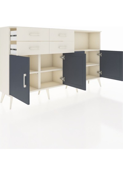 Arges Konsol 4 Raflı 4 Çekmeceli 4 Kapaklı 176x30x99 Aytaşı-antrasit/aytaşı Antrasıt/aytası - Aytası Arges Konsol 4 Raflı 4 Çekmeceli 4 Kapaklı 176x30x99 Aytaşı-antrasit/aytaşı Antrasıt/aytası - Aytası