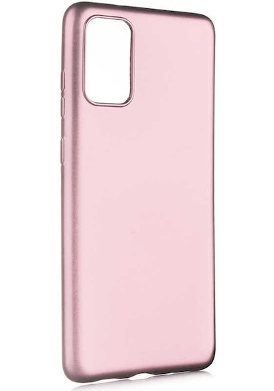 Noktaks - Galaxy Uyumlu S20 Plus Uyumlu - Kılıf Mat Soft Premier Silikon Kapak - Rose Gold - T11919 Rose Gold