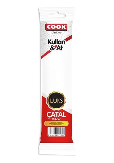 Lüks Plastik Çatal 10 Lu