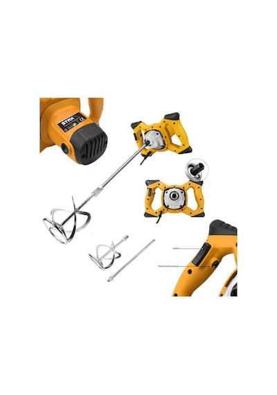 Staxx Power 2400 W 6 Devir Ayarlı 100 MM Çaplı Alçı Boya ve Harç Karıştırıcı Mikser Staxx Power 2400 W 6 Devir Ayarlı 100 MM Çaplı Alçı Boya ve Harç Karıştırıcı Mikser