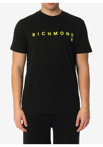 John Richmond Bisiklet Yaka Siyah Erkek T-shirt Ump24004ts