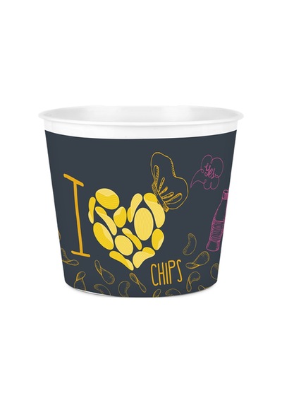 Popcorn Mısır Kovası Dekoratif - Dev Boy Renkli