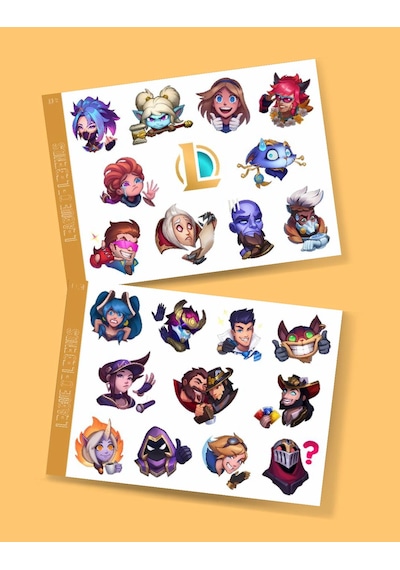 Lol - League Of Legends Parlak Kağıt - İcons - Lol Sticker Set 2 ' Li - Oyun Sticker - Süsleme - Başarı Ödül Çıkartmaları Minithingsart