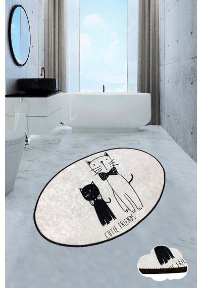 Little Cats Djt 80X100 Cm Banyo Halısı Paspas Yıkanabilir