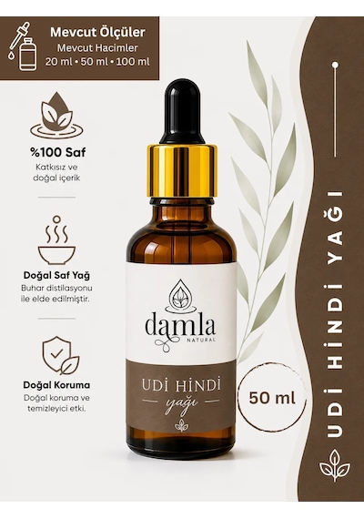 Biodamla Natural Udi Hindi Yağı 50 Ml