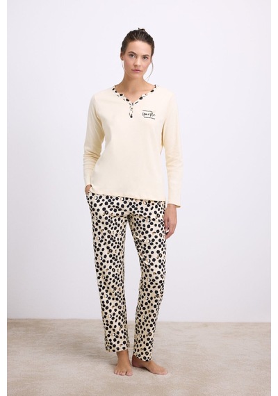 11549 Pijama Takım Krem
