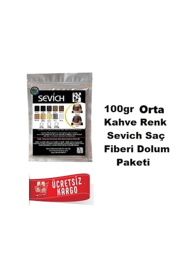 Sevich Saç Fiberi Keratin Saç Tozu 100 G Orta Kahve