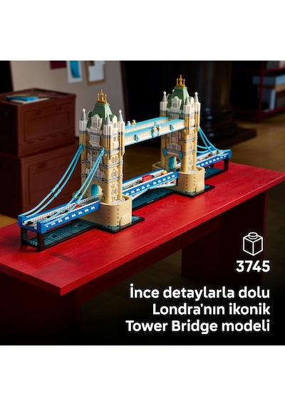 LEGO® Architecture Tower Bridge 21067 - Yetişkinler için Mikro Ölçekli Araçlar İçeren Yaratıcı Model Yapım Seti (3745 Parça)