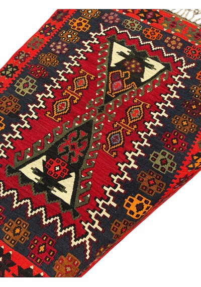 El Dokuma Sıfır Eski Antik Karapınar Kilimi 103x146 Kök Boya %100 Yün Kilim