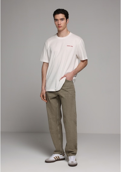 Colin's Colins Comfort Fit Yuvarlak Yaka Düz Erkek Beyaz Kısa Kol Tişört Cl1081609 Q1.v2 Ofw